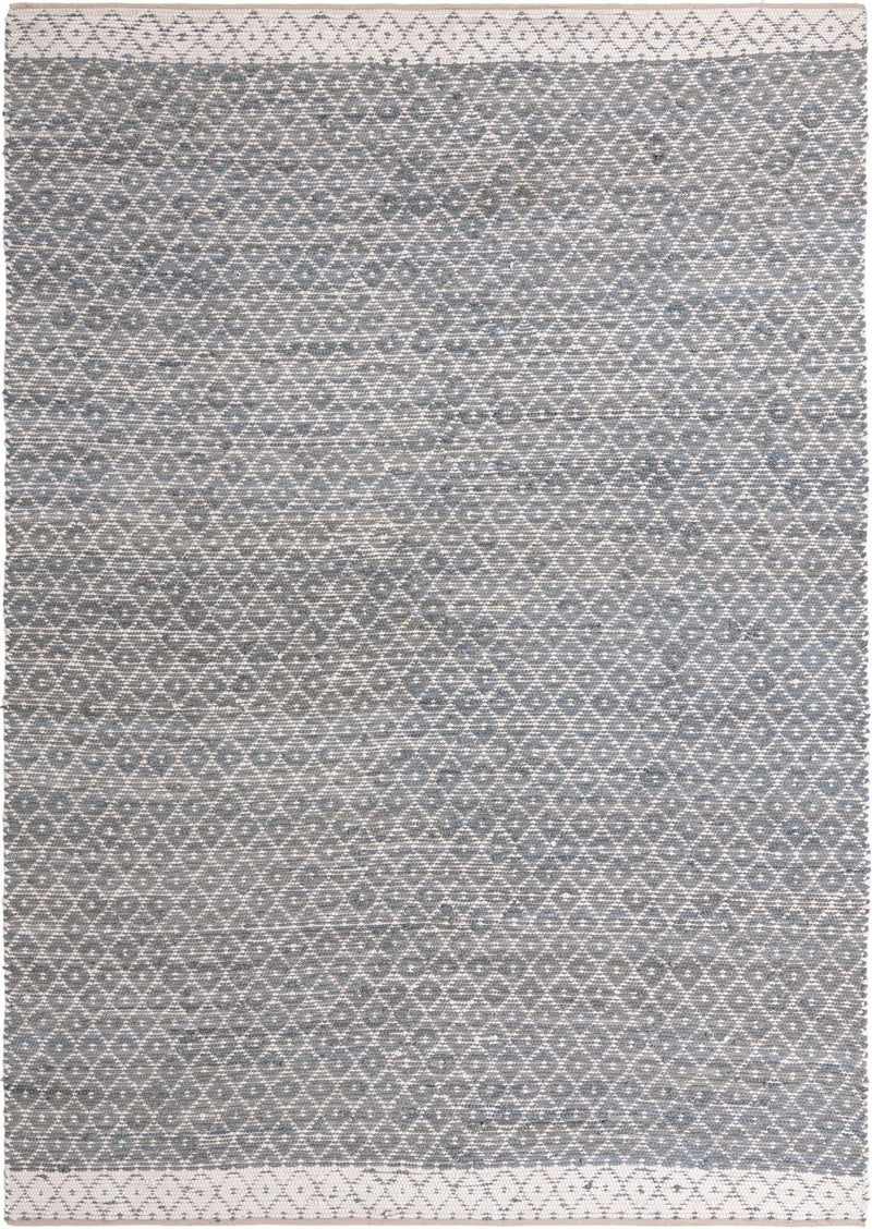 Moroccan Lattice Woven Collection Area Rug - Shoreline Rectangle Gray Main