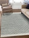 Moroccan Lattice Woven Collection Area Rug - Shoreline Rectangle Gray  lifestyle 3