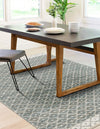 Moroccan Lattice Woven Collection Area Rug - Shoreline Rectangle Gray  lifestyle 9