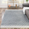 Moroccan Lattice Woven Collection Area Rug - Shoreline Rectangle Gray  lifestyle 43