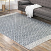 Moroccan Lattice Woven Collection Area Rug - Shoreline Rectangle Gray  lifestyle 45