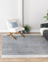 Moroccan Lattice Woven Collection Area Rug - Shoreline Square Gray  lifestyle 51