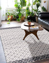 Moroccan Lattice Woven Collection Area Rug - Shoreline Rectangle Ivory  lifestyle 26