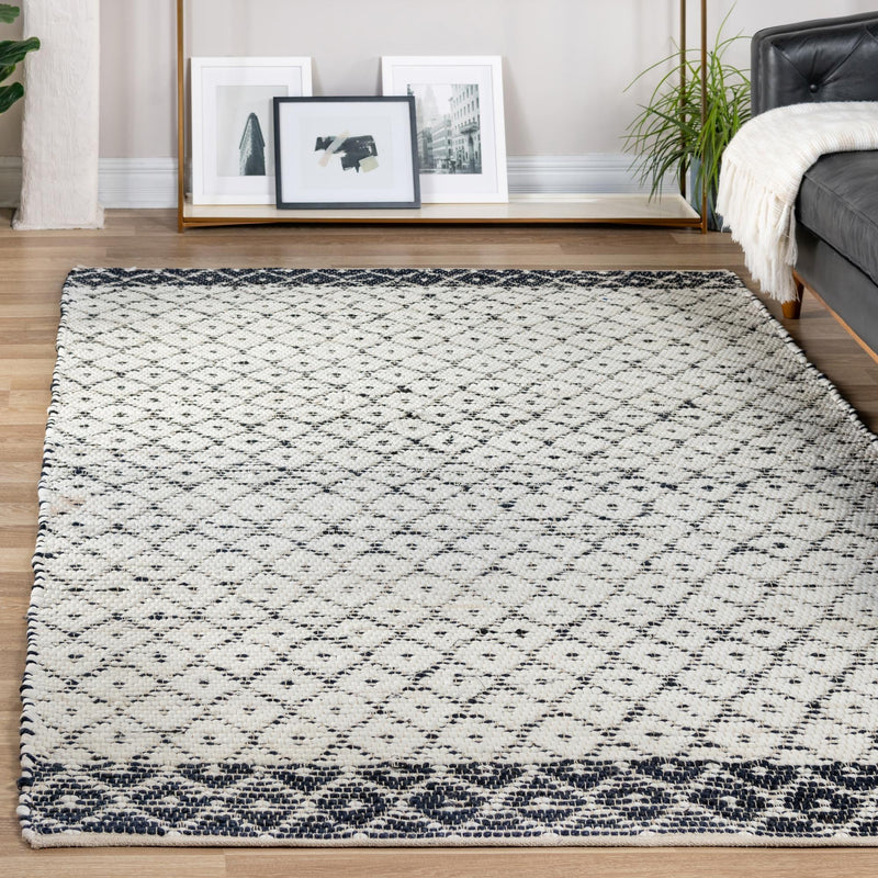 Moroccan Lattice Woven Collection Area Rug - Shoreline Rectangle Ivory  lifestyle 70