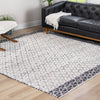 Moroccan Lattice Woven Collection Area Rug - Shoreline Square Ivory  lifestyle 157