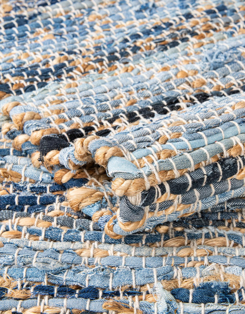 Moroccan Lattice Woven Collection Area Rug - Shoreline Rectangle Denim blue  lifestyle 26