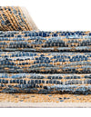 Moroccan Lattice Woven Collection Area Rug - Shoreline Rectangle Denim blue  lifestyle 42