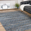 Moroccan Lattice Woven Collection Area Rug - Shoreline Rectangle Denim blue  lifestyle 44