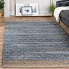 Moroccan Lattice Woven Collection Area Rug - Shoreline Rectangle Denim blue  lifestyle 46