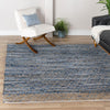 Moroccan Lattice Woven Collection Area Rug - Shoreline Square Denim blue  lifestyle 150