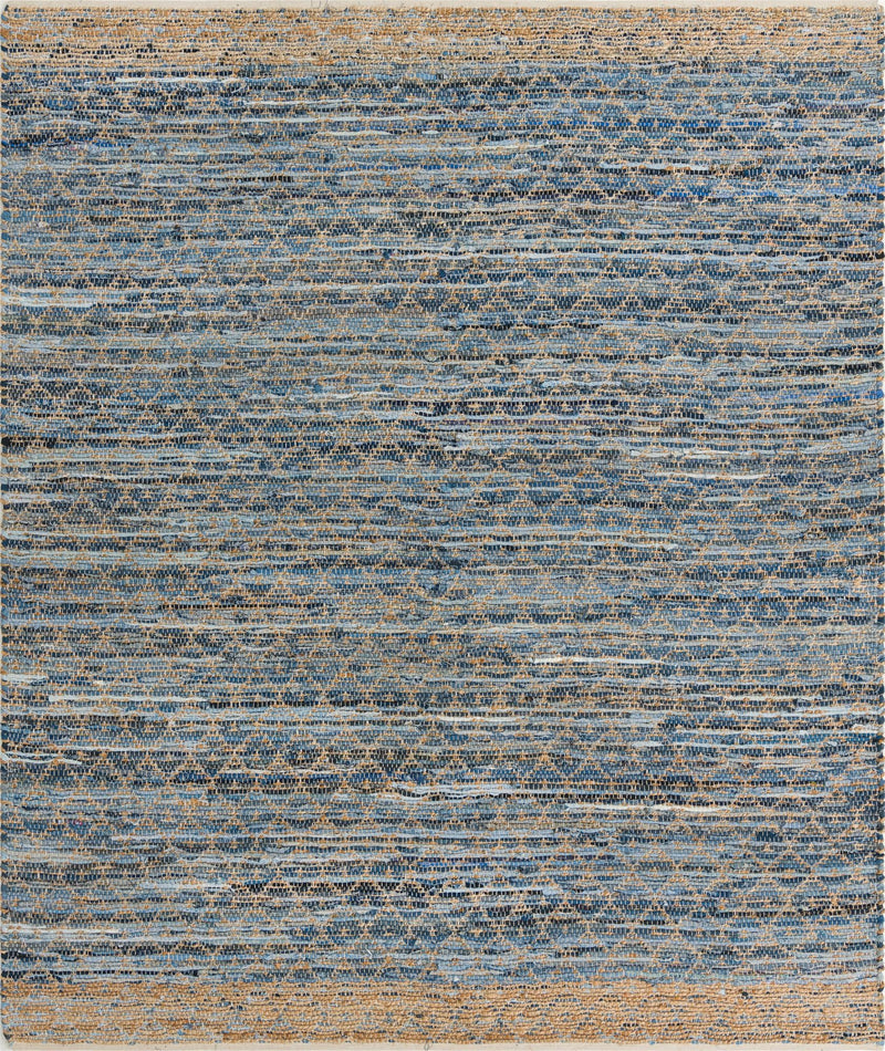 Moroccan Lattice Woven Collection Area Rug - Shoreline Rectangle Denim blue  lifestyle 2