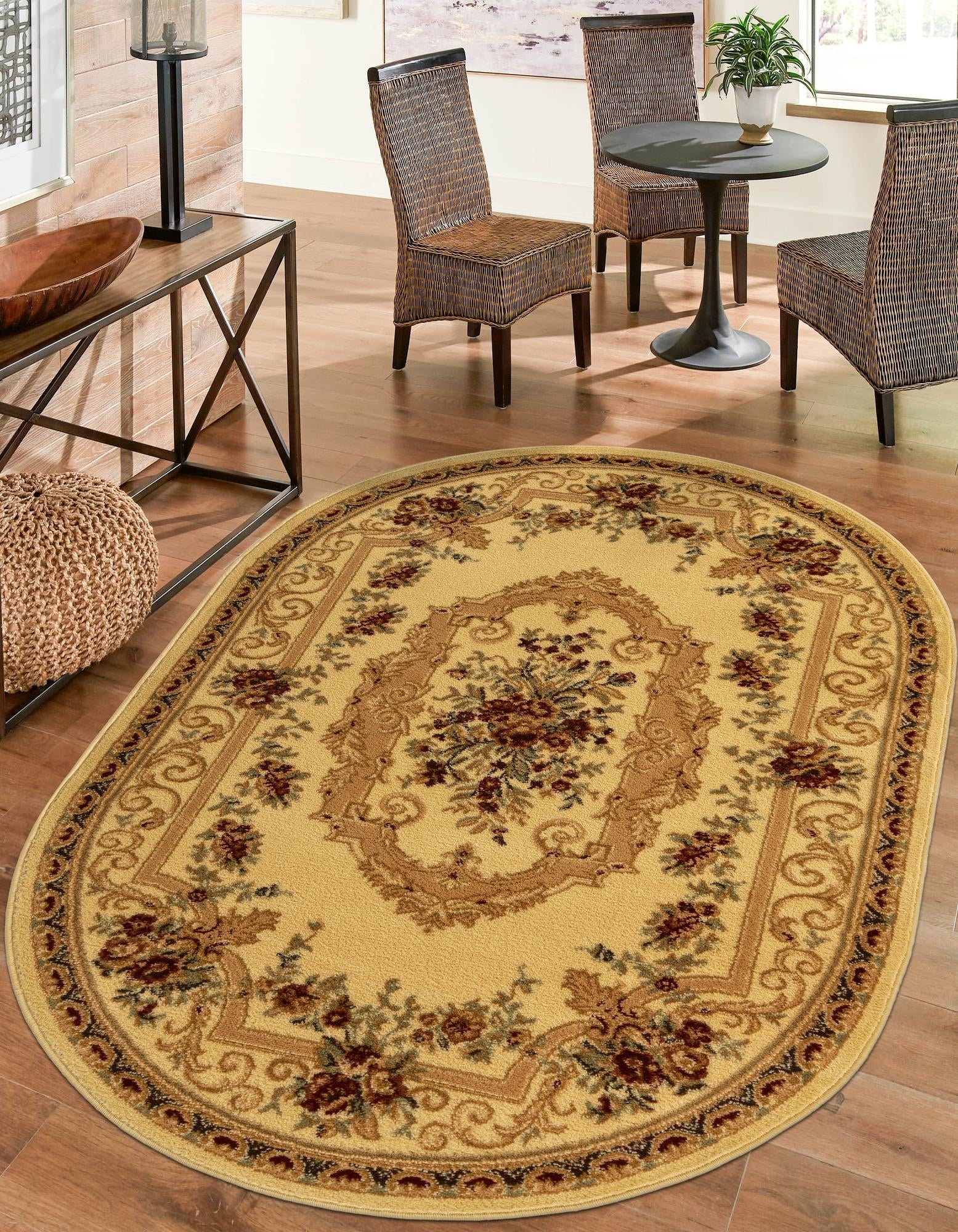 Versailles Elegance Collection Area Rug -  Louveciennes (Cream)