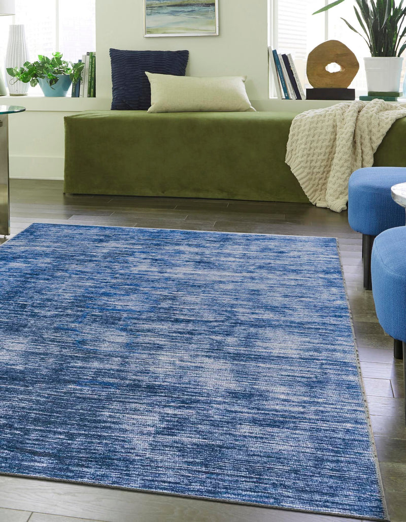 Sahara Essence Collection Area Rug - Oasis (Blue) Rectangle Blue  lifestyle 3