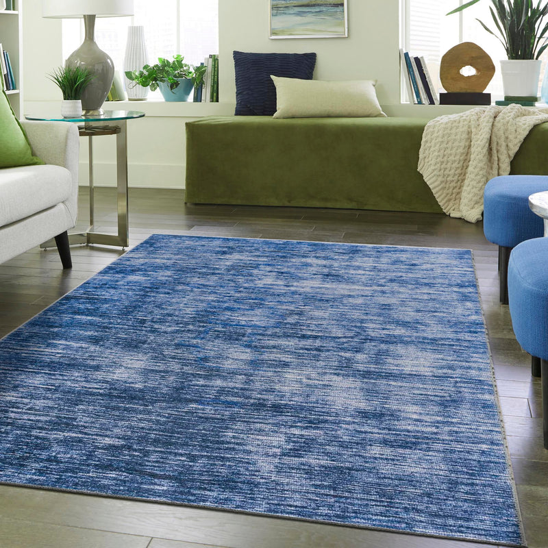 Sahara Essence Collection Area Rug - Oasis (Blue) Rectangle Blue  lifestyle 15