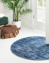 Sahara Essence Collection Area Rug - Oasis (Blue) Round Blue  lifestyle 27