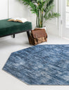 Sahara Essence Collection Area Rug - Oasis (Blue) Octagon Blue  lifestyle 29