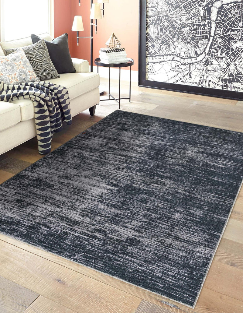 Sahara Essence Collection Area Rug - Oasis (Black) Rectangle Black  lifestyle 2