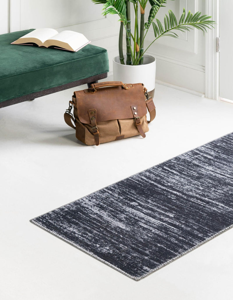 Sahara Essence Collection Area Rug - Oasis (Black) Runner Black  lifestyle 26