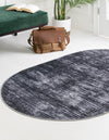 Sahara Essence Collection Area Rug - Oasis (Black) Oval Black  lifestyle 28