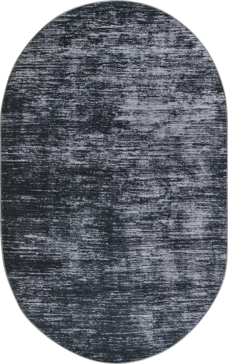 Sahara Essence Collection Area Rug - Oasis (Black) Oval Black  lifestyle 18