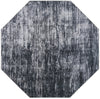 Sahara Essence Collection Area Rug - Oasis (Black) Octagon Black  lifestyle 19