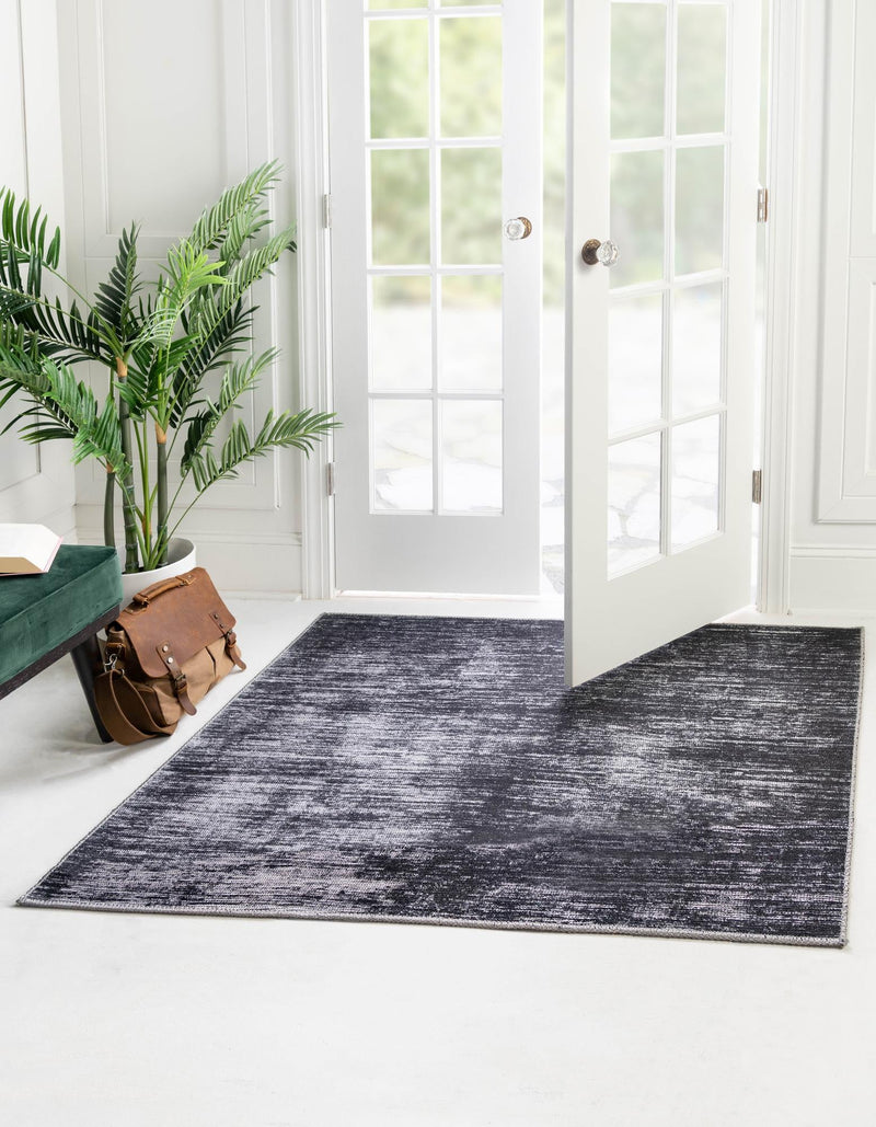 Sahara Essence Collection Area Rug - Oasis (Black) Square Black  lifestyle 25