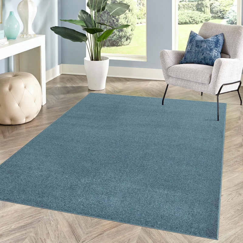 Everyday Elegance Collection Area Rug - Serenity (Steel blue) Rectangle Steel blue  lifestyle 13