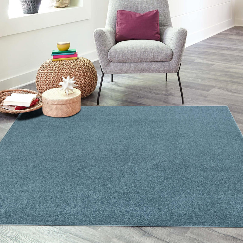 Everyday Elegance Collection Area Rug - Serenity (Steel blue) Square Steel blue  lifestyle 41