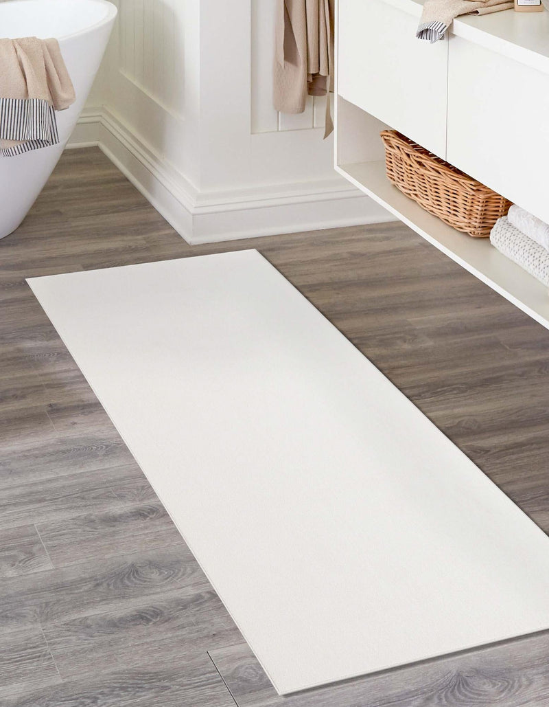 Everyday Elegance Collection Area Rug - Serenity (Powder White) Runner Powder White  lifestyle 18