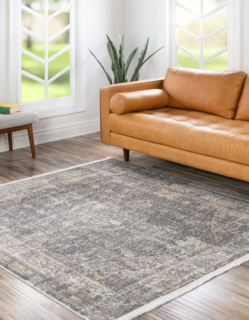 Caribbean Breeze Collection Area Rug -  Utila Square Fume Gray  lifestyle 30