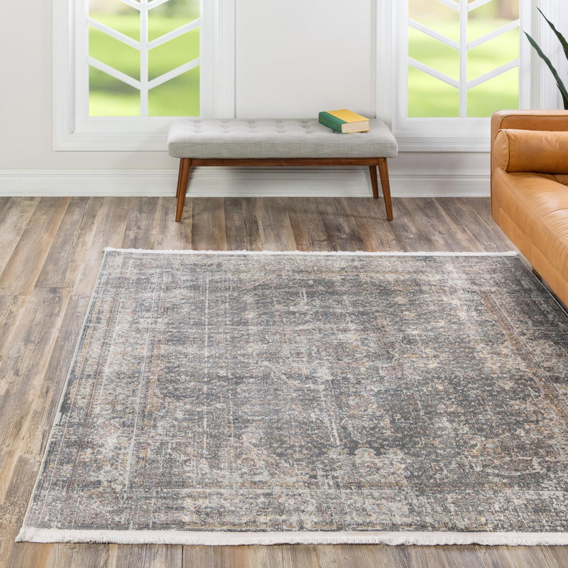 Caribbean Breeze Collection Area Rug -  Utila Square Fume Gray  lifestyle 94