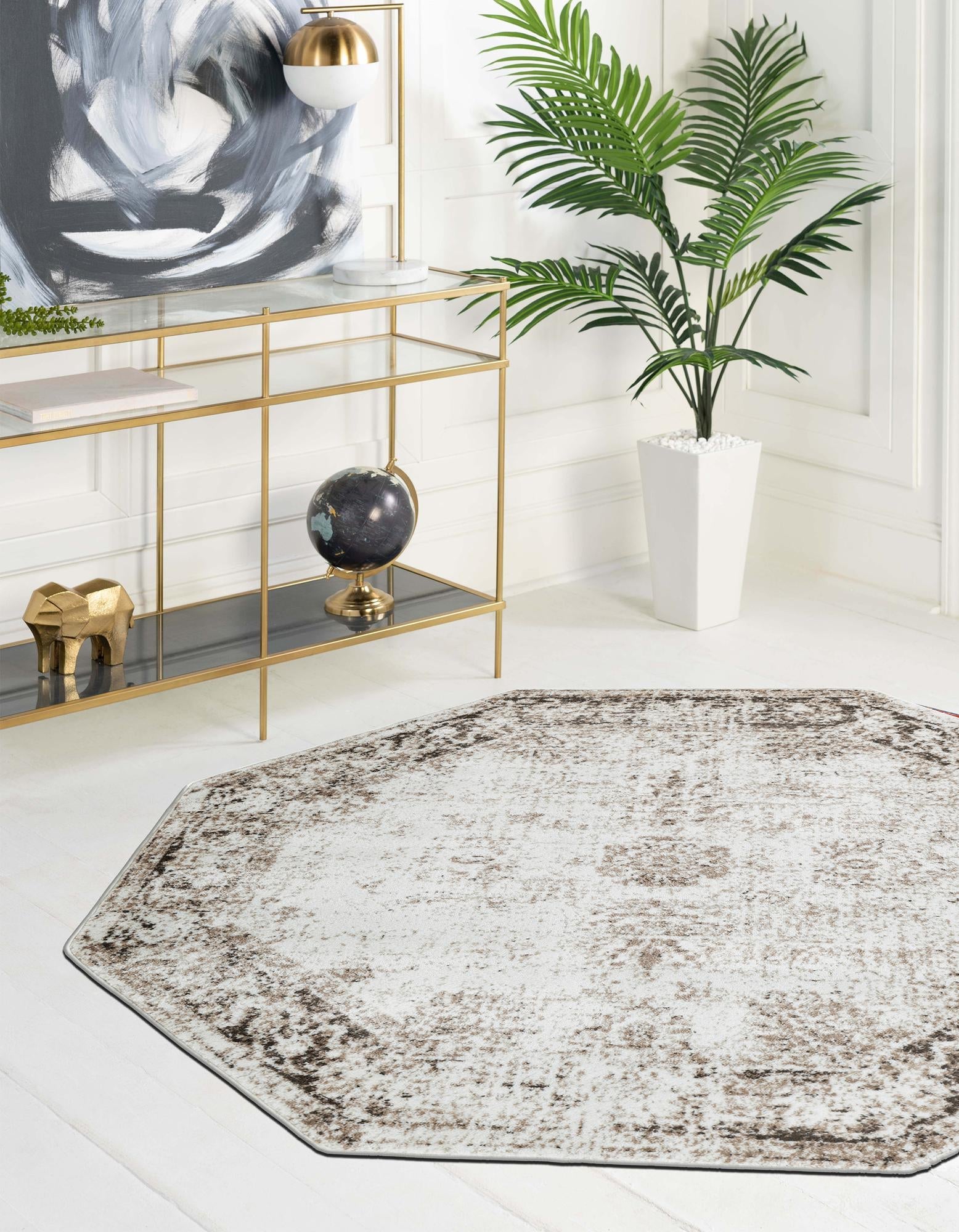 Riviera Elegance Collection Area Rug - Antibes (Beige)