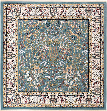 Persian Elegance Collection Area Rug -  Kerman (Blue)