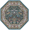 Persian Elegance Collection Area Rug -  Kerman (Blue) Octagon Blue  lifestyle 11