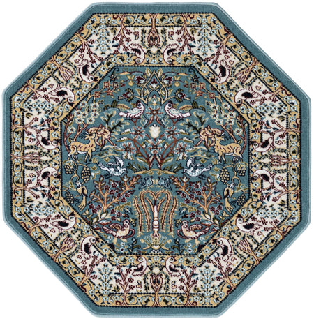 Persian Elegance Collection Area Rug -  Kerman (Blue)