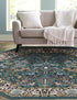 Persian Elegance Collection Area Rug -  Kerman (Blue)