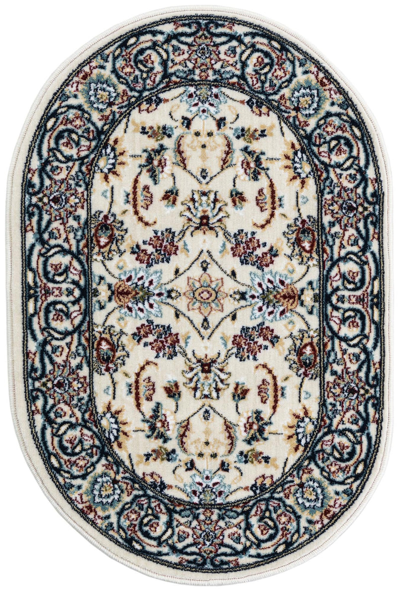 Persian Elegance Collection Area Rug -  Ardabil Oval Ivory  lifestyle 30