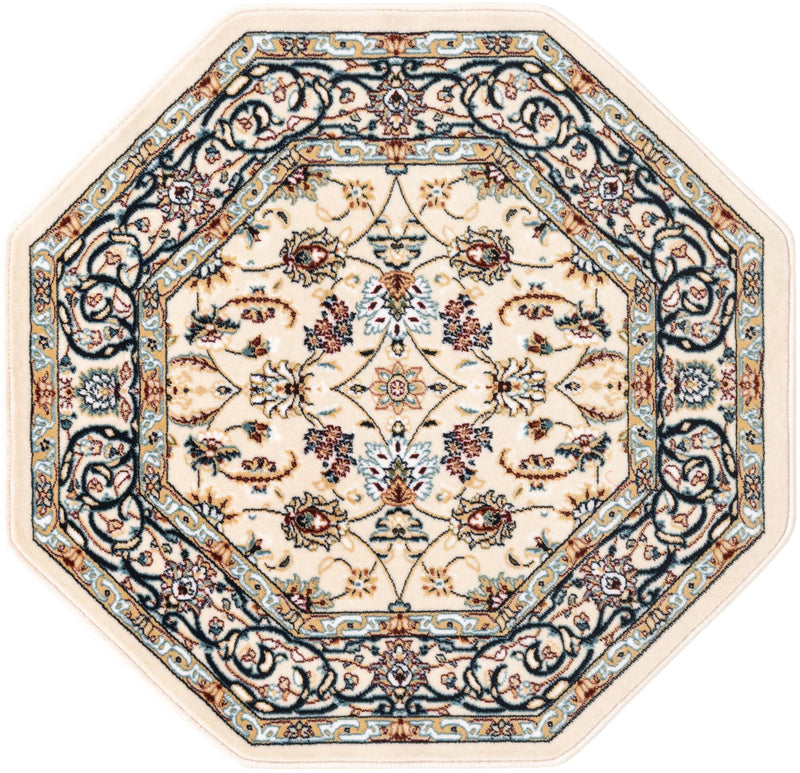 Persian Elegance Collection Area Rug -  Ardabil Octagon Ivory  lifestyle 31