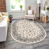 Persian Elegance Collection Area Rug -  Ardabil Oval Ivory  lifestyle 133