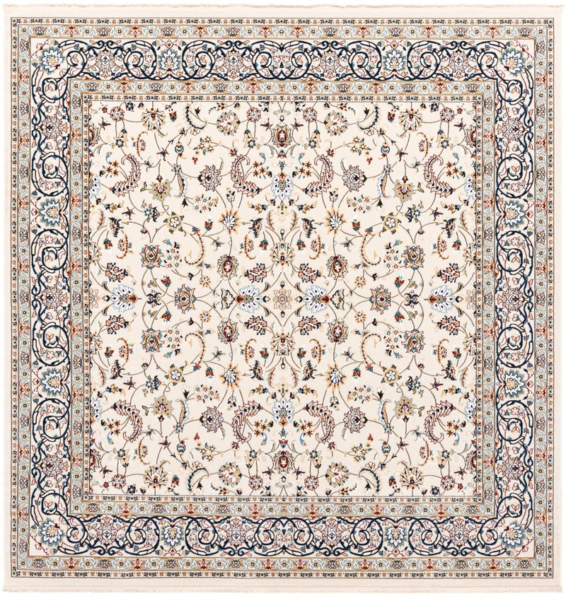 Persian Elegance Collection Area Rug -  Ardabil Square Ivory  lifestyle 33