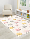 Playful Patterns Collection Area Rug -  Dazzle Rectangle Ivory  lifestyle 2