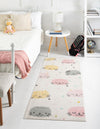 Playful Patterns Collection Area Rug -  Dazzle Runner Ivory  lifestyle 20