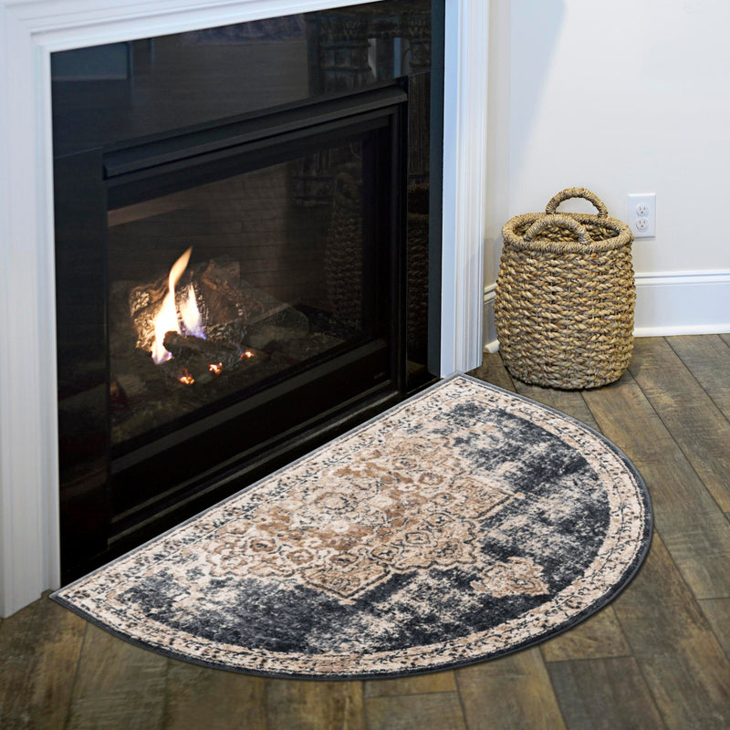 Coastal Manor Collection Area Rug -  Pelican Hearth Dark Blue  lifestyle 130