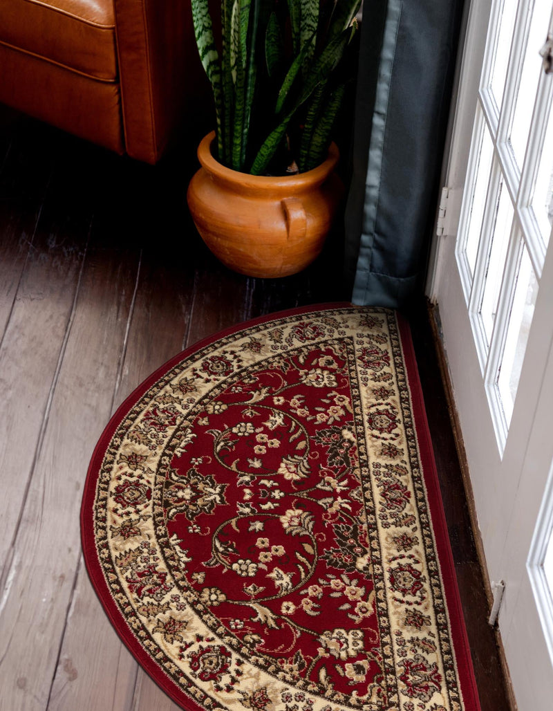 Isfahan Elegance Collection Area Rug - Naghsh-e Jahan (Burgundy) Hearth Burgundy  lifestyle 38