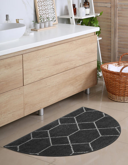 Trellis Mosaic Collection Area Rug - Arborville (Dark Gray)