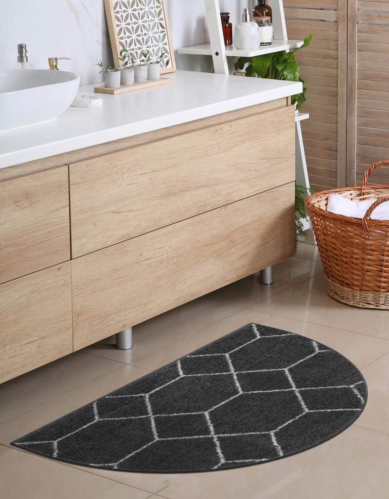 Lattice Garden Collection Area Rug - Arborville (Dark Gray) Hearth Dark Gray  lifestyle 28