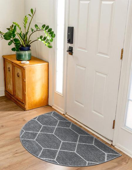 Trellis Mosaic Collection Area Rug - Arborville (Light Gray)