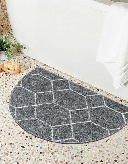 Trellis Mosaic Collection Area Rug - Arborville (Light Gray)