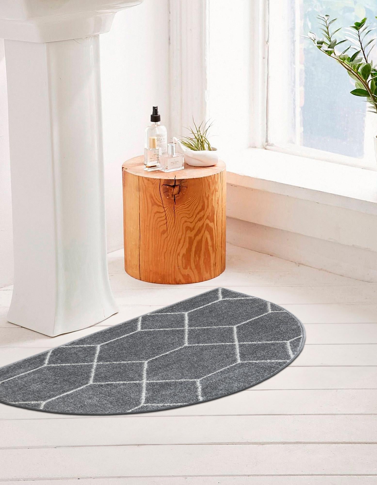 Trellis Mosaic Collection Area Rug - Arborville (Light Gray)