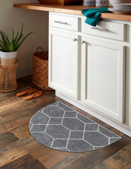 Trellis Mosaic Collection Area Rug - Arborville (Light Gray)